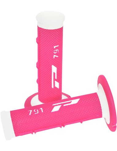 Puños Double Density Offroad 791 Closed End White/Fluo Pink PRO GRIP PA079100BIFX