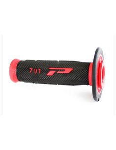 Punhos Offroad de Dupla Densidade 791 Closed End Preto / Vermelho PRO GRIP PA079100RO02