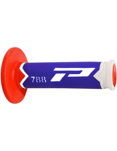 Grips Triple Density Offroad 788 Closed End White/Blue/Red PRO GRIP PA078800WBR
