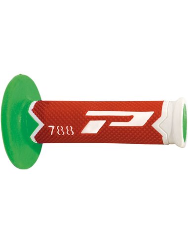 Grips Triple Density Offroad 788 Closed End White/Red/Green PRO GRIP PA078800WRV