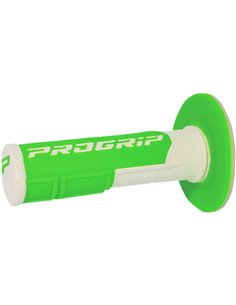 Poignées Offroad Double Density 801 Closed End White / Fluo Green PRO GRIP PA080100BIVF