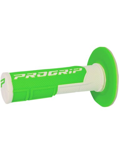 Poignées Offroad Double Density 801 Closed End White / Fluo Green PRO GRIP PA080100BIVF