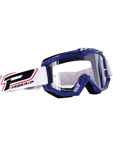 Goggles Offroad Race Line Blue 3201 Lens Clear PRO GRIP PZ3201BL