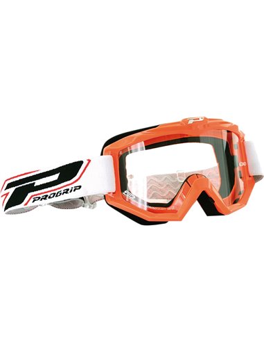 Gafas de motocross Offroad Race Line Orange 3201 Cristal transparente PRO GRIP PZ3201AR