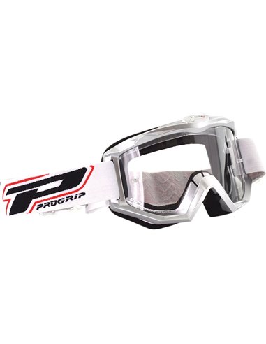 Gafas de motocross Offroad Race Line Silver 3201 Cristal transparente PRO GRIP PZ3201AG