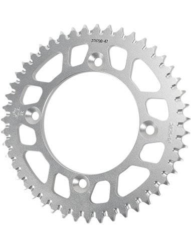Couronne JTA798.47 LÉGER 47 dents 428 PAS NATUREL 7075-T6 ALLIAGE D'ALUMINIUM