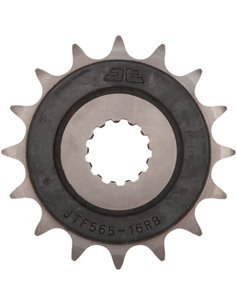 Piñón d'atac JTF565.16RB RUBBER CUSHIONED 16 dents 520 PITCH NATURAL SCM420 / 20CRMO chromoly STEEL