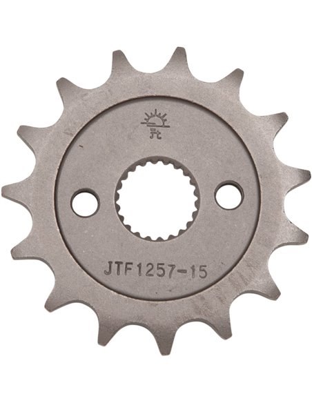 Piñón de ataque JTF1257.15 15 dientes 428 PITCH NATURAL STEEL