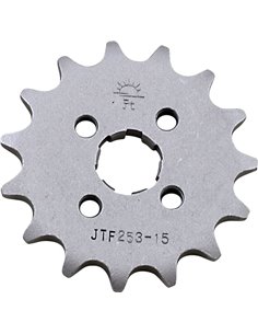 Front drive sprocket JTF253.15 15 teeth 420 PITCH NATURAL STEEL
