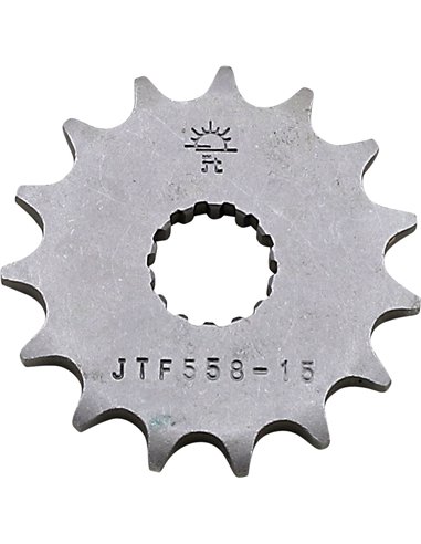 Piñón de ataque JTF558.15 15 dientes 428 PITCH NATURAL STEEL