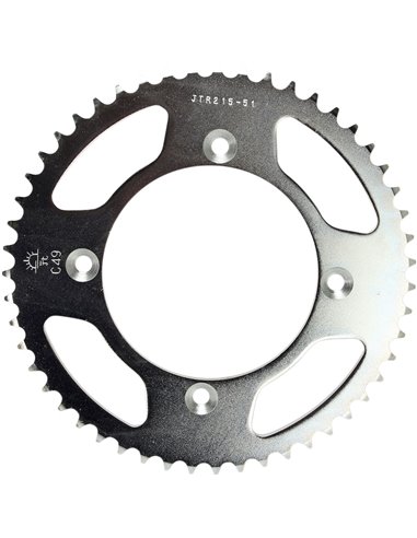 Rear sprocket JTR215.51 51 teeth 420 PITCH NATURAL STEEL