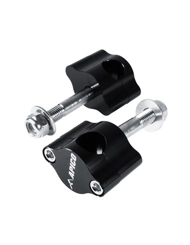 Handlebar Clamps End / Mx 28.6mm (12mm Axle) Apico Black HBMKIT28