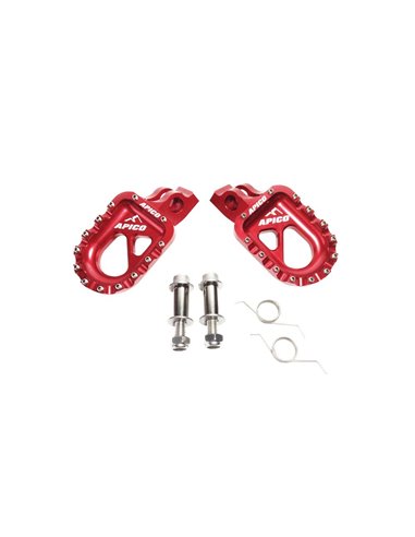 Apico Red Aluminum Trial Footpegs FPTCNCR