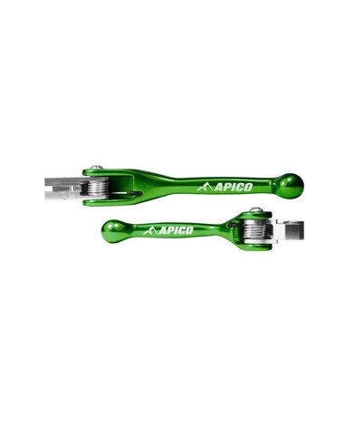 Articulated lever kit KXF250 / 450 (04-12) YZ125 / 250 (01-07) YZF250 (01-06) Apico Green FLEXIKAW1VE