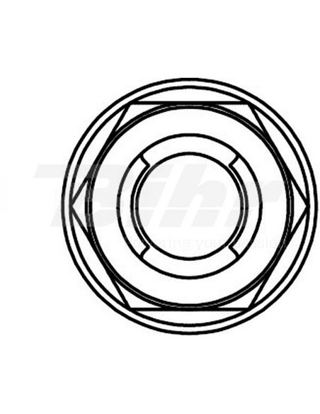 Tuerca fuji con brida BOLT M6 x 1,00 x 10mm Bolt 021-30610