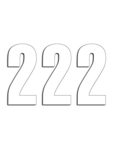 Pacote de adesivos da Numbers Três Série 2 com 3 White Blackbird Racing 5047-10-2