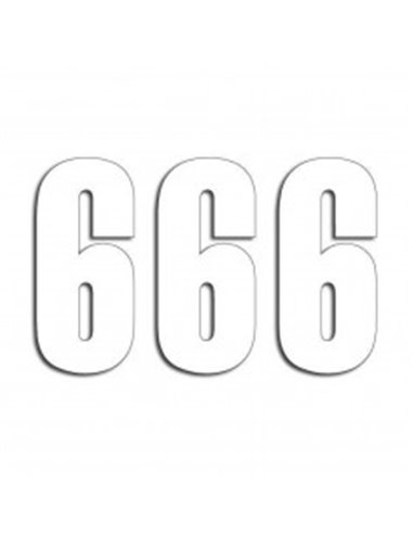 Pacote de adesivos da série 6 do Numbers Três com 3 White Blackbird Racing 5047-10-6