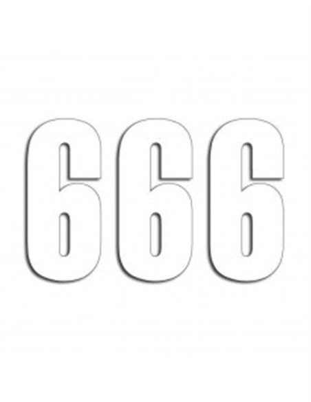 Pack d'autocollants Numbers Three Series 6 Pack de 3 Blackbird Racing 5047-10-6