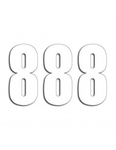 Number #8 13X7Cm Wh Blackbird Racing 5047/10/8