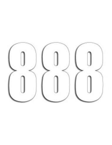 Pacote de adesivos da série 8 do Numbers Três com 3 Blackbird Racing 5047-10-8