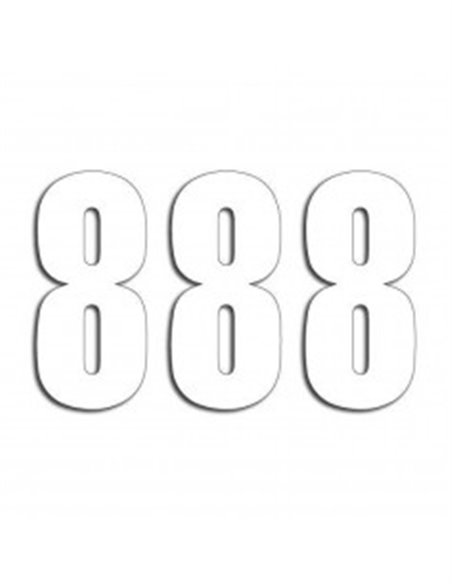 Number #8 13X7Cm Wh Blackbird Racing 5047/10/8