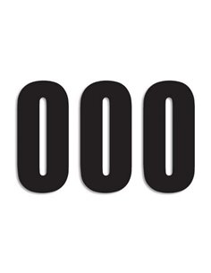 Números Three Sèries 0 Adhesiu Paquet de 3 Black Blackbird Racing 5047-20-0