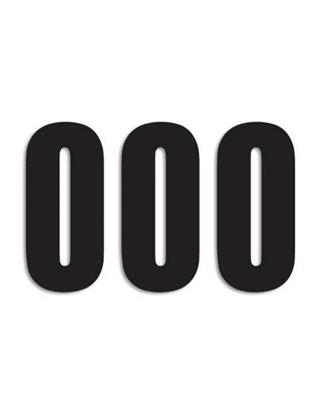 Number #0 13X7Cm Bk Blackbird Racing 5047/20/0