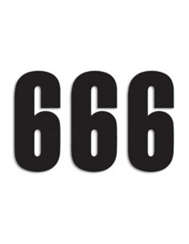 Pacote de adesivos da série 6 do Numbers Três com 3 Black Blackbird Racing 5047-20-6
