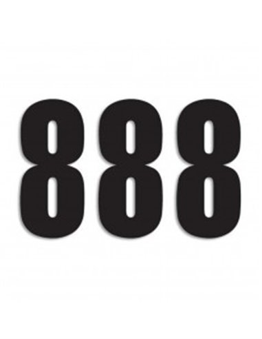 Números Three Sèries 8 Adhesiu Paquet de 3 Black Blackbird Racing 5047-20-8