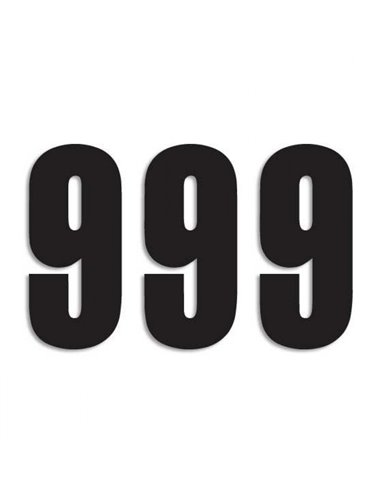 Números Three Sèries setembre Adhesiu Paquet de 3 Black Blackbird Racing 5047-20-9