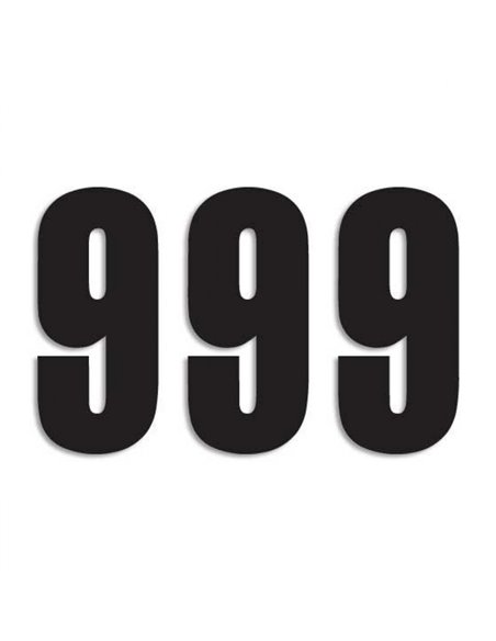 Números Three Sèries setembre Adhesiu Paquet de 3 Black Blackbird Racing 5047-20-9