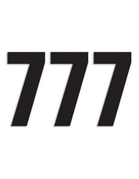 Pacote de adesivos da série 7 do Numbers Três com 3 Black Blackbird Racing 5047-20-7