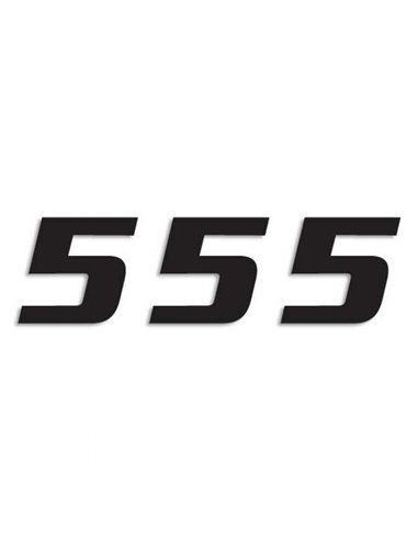 Paquete de 3 adhesivos One Series Number 5 Black Blackbird Racing 5049-20-5