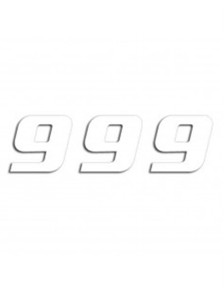 Paquet de 3 adhesius One Sèries Number 9 White Blackbird Racing 5049-10-9