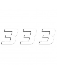 Number #3 20X25Cm Wh Blackbird Racing 5049/10/3