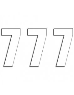 Number #7 16X7.5Cm Wh Blackbird Racing 5048/10/7