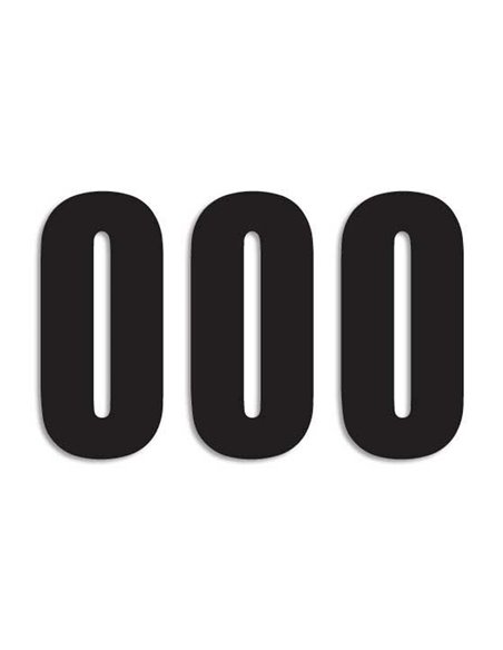 Lot d'autocollants Two Series Number 0 Blackbird Racing 5048-20-0 de 3