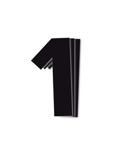 Number #1 16X7.5Cm Bk Blackbird Racing 5048/20/1