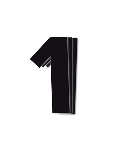 Number #1 16X7.5Cm Bk Blackbird Racing 5048/20/1