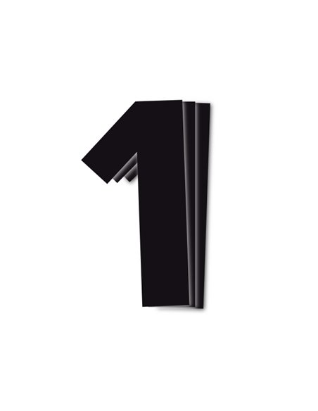 Paquete de 3 adhesivos Two Series Number 1 Black Blackbird Racing 5048-20-1