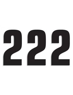 Number #2 16X7.5Cm Bk Blackbird Racing 5048/20/2