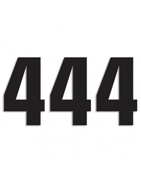 Paquete de 3 adhesivos Two Series Number 4 Black Blackbird Racing 5048-20-4