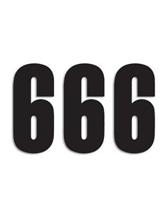 Paquet de 3 adhesius Two Sèries Number 6 Black Blackbird Racing 5048-20-6