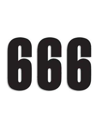 Lot de 3 décalcomanies Two Series Number 6 Blackbird Racing 5048-20-6