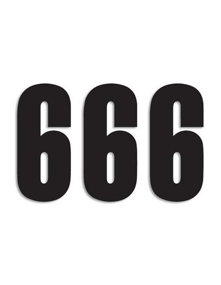 Number #6 16X7.5Cm Bk Blackbird Racing 5048/20/6