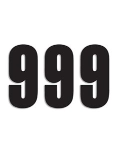 Number #9 16X7.5Cm Bk Blackbird Racing 5048/20/9