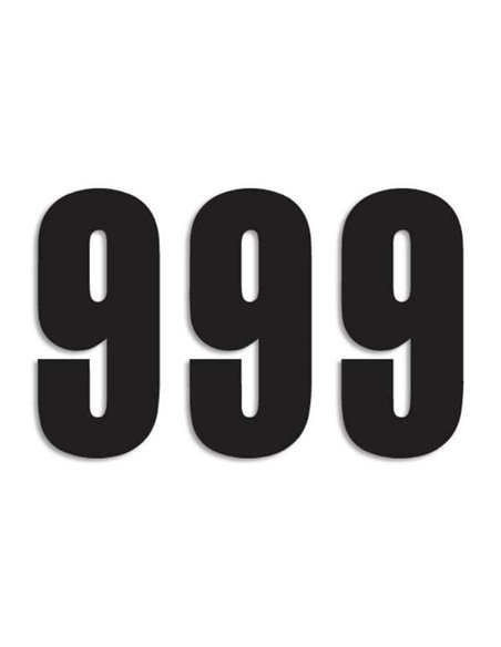 Paquet de 3 adhesius Two Sèries Number 9 Black Blackbird Racing 5048-20-9