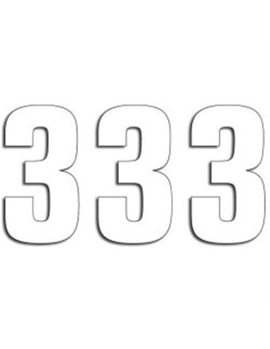 Number #3 16X7.5Cm Wh Blackbird Racing 5048/10/3