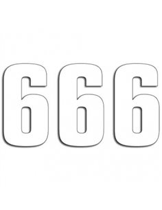 Number #6 16X7.5Cm Wh Blackbird Racing 5048/10/6