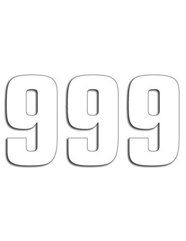 Paquet de 3 adhesius Two Sèries Number 9 White Blackbird Racing 5048-10-9